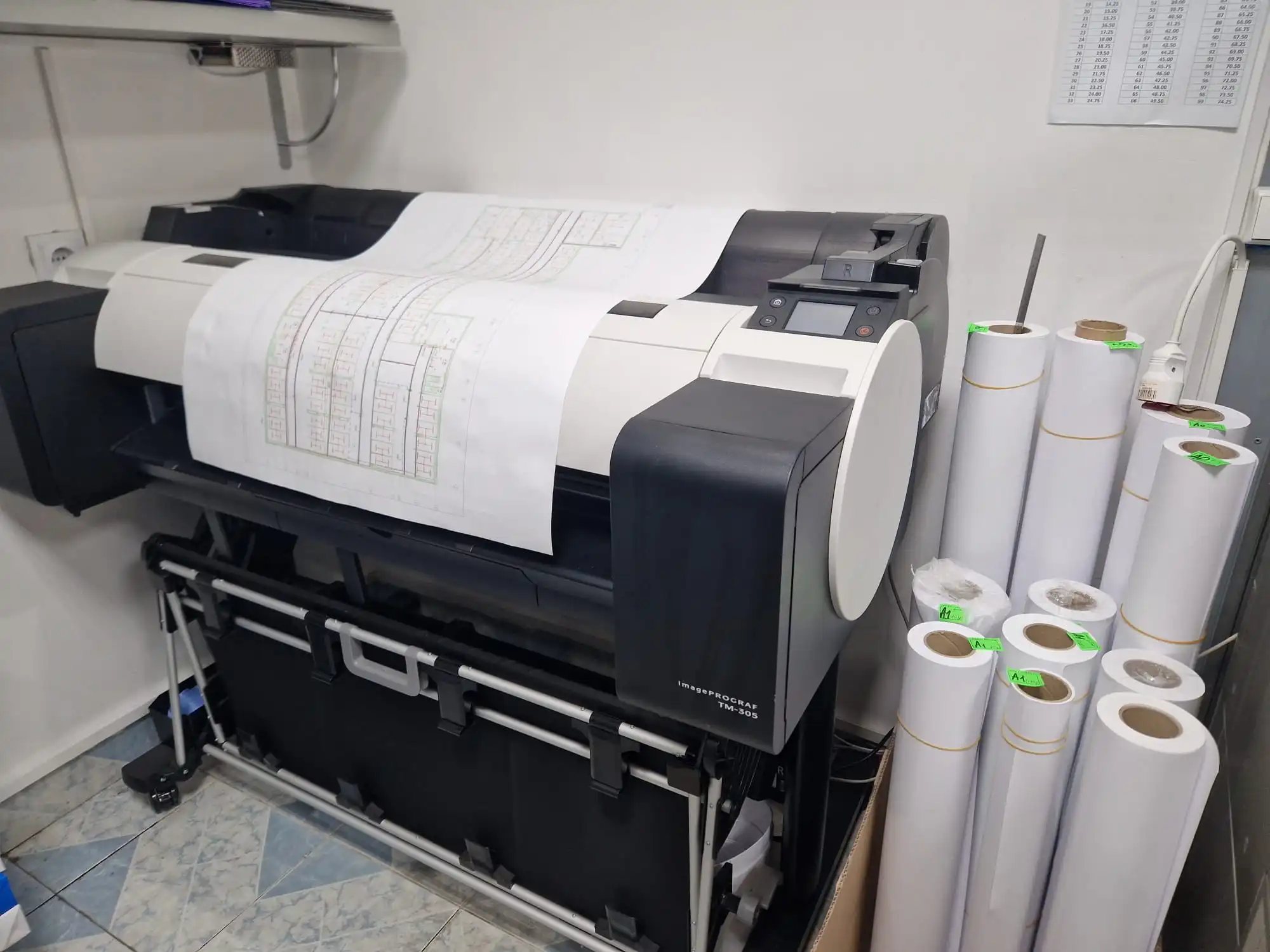 Printare plotter A0, A1, A2 la BGPrint Chișinău